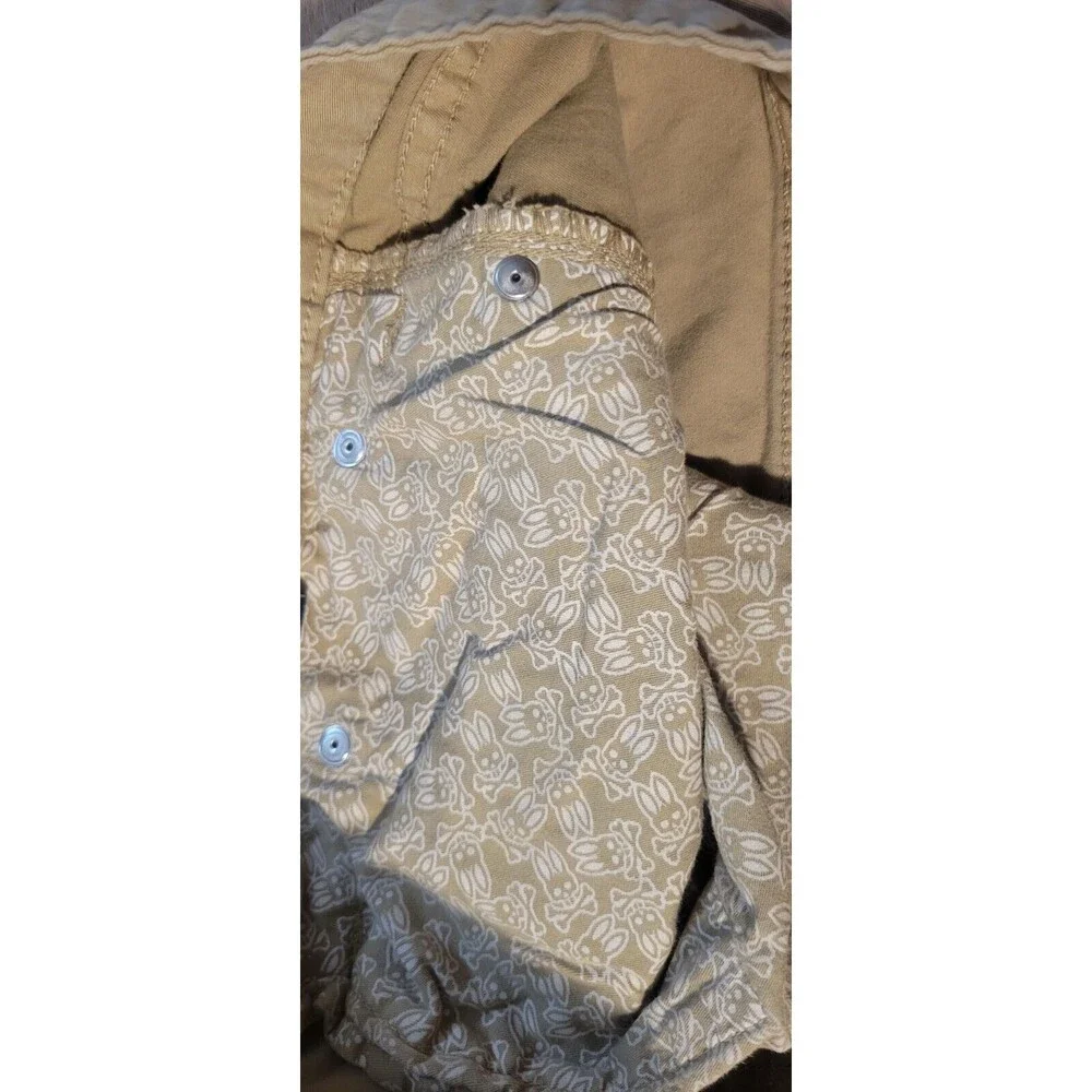 Psycho Bunny Shorts Tan With All Over BUNNY Pattern 54R x10 inseam Men's Preppy